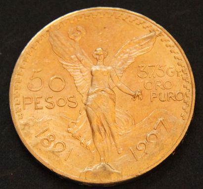 null Une pièce de 50 Pesos en or 1907(*)