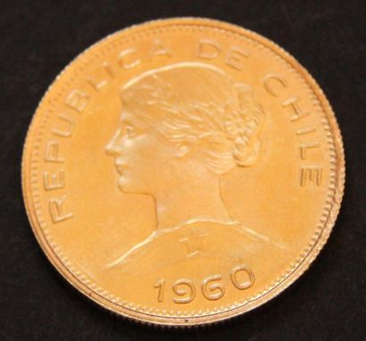 null 1 Pièce de 100 Pesos 1960 en or (*)