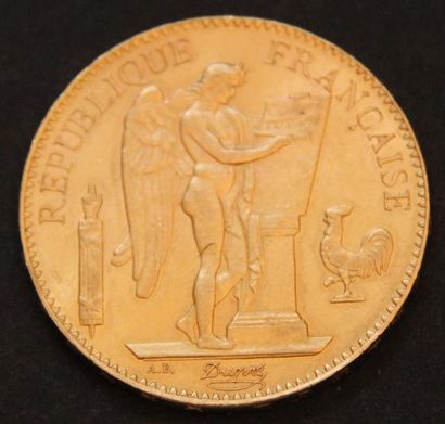null Une pièce de 100 FF en or jaune 1886(*)