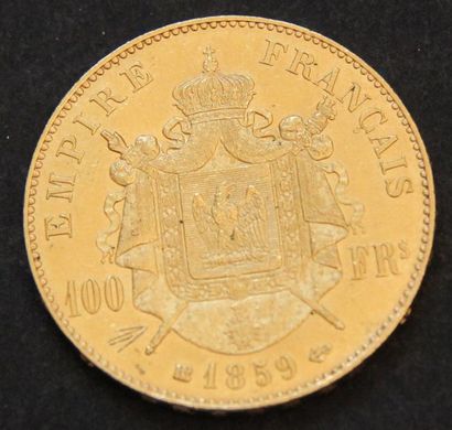null Une pièce de 100 FF en or jaune 1859(*)