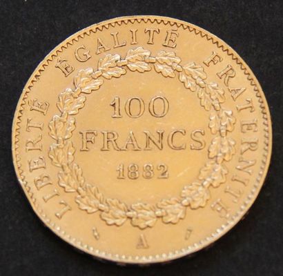 null Une pièce de 100 FF en or jaune 1882(*)