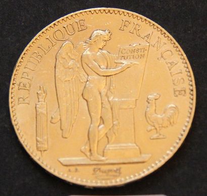 null Une pièce de 100 FF en or jaune 1882(*)