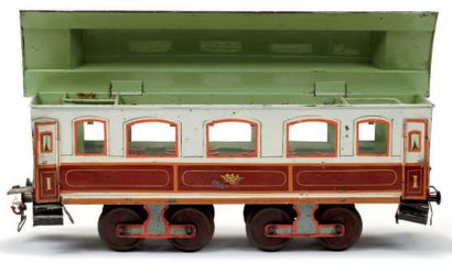 MARKLIN III Rame mécanique dite du «KAISER» avec locomotive en tôle peinte de type...