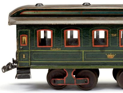 MARKLIN III Rame mécanique dite du «KAISER» avec locomotive en tôle peinte de type...