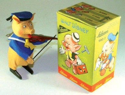SCHUCO Walt Disney - Cochon violoniste dans son emballage d'origine Réf 980/2