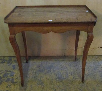 null Table de salon en bois naturel style Louis XVI à un tiroir latéral