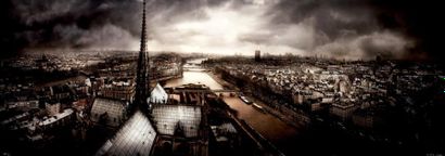 Stéphane REY-GORREZ (1973-) «Vue panoramique Paris-Notre Dame» tirage argentique...