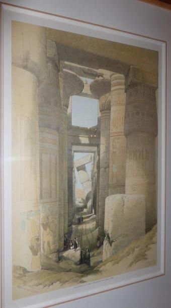 David ROBERTS (d'après) Sept reproductions des vues d'Egypte 50,5 x 34,5 cm