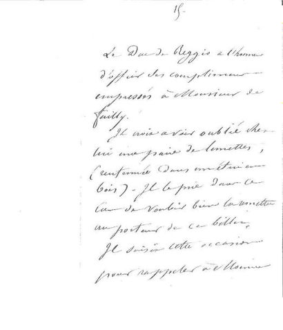 Ensemble de lettres. PRINCE BIBESCO, (1802- 1873) Las 2 août 1857, Mal BOSQUET, lettre,...