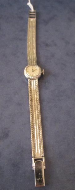 null Bracelet-montre en or gris 750° LIP, pds brut: 21,8 g