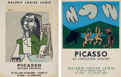 null LINOLEUMS GRAVES Galerie Louise Leiris 1960 63 x 49 cm Mourlot