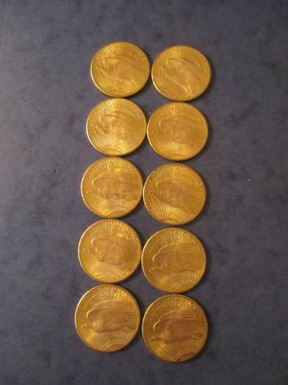 null 10 Pièces de 20 dollars Saint Gaudens en or 1927
