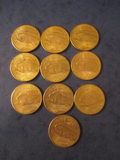 null 10 Pièces de 20 dollars Saint Gaudens en or 1927