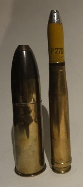 null Deux obus neutralisés H: 20 cm et H: 17 cm