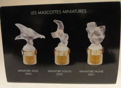 LALIQUE Flacons de parfum miniatures Deux coffrets de trois