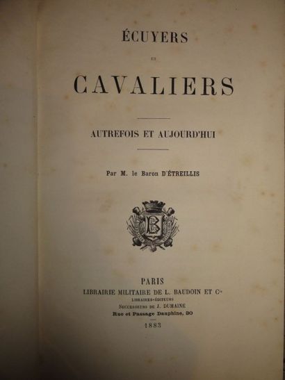 LIVRES ANCIENS COMMINGES (Comte de): L'Equitation des gens pressés Ill. de E. Thélen,...