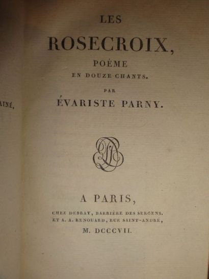 LIVRES ANCIENS PARNY: Les Rosecroix. Paris, 1807 in-7° veau blond relié de l'époque...