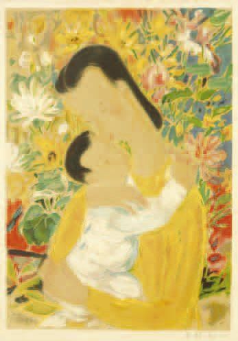 "LE PHO (1907-2001)" "Maternité" Lithographie, signée en bas à droite, justifiée...