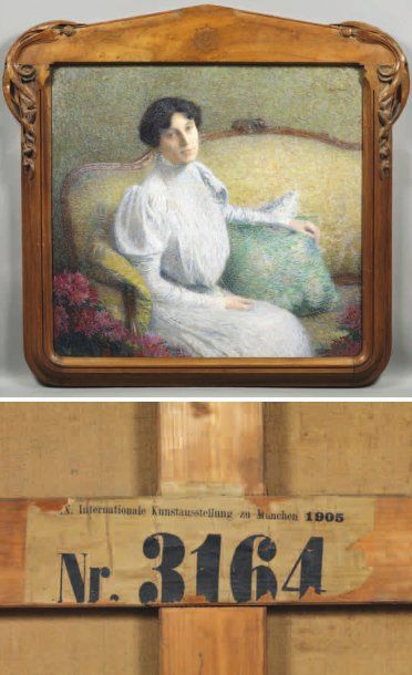 "MARTIN Henri (1860-1943)" "Portrait de Madame Alice Tissier, c 1900" La famille...