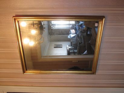 null Miroir cadre en bois doré 65x50 cm
