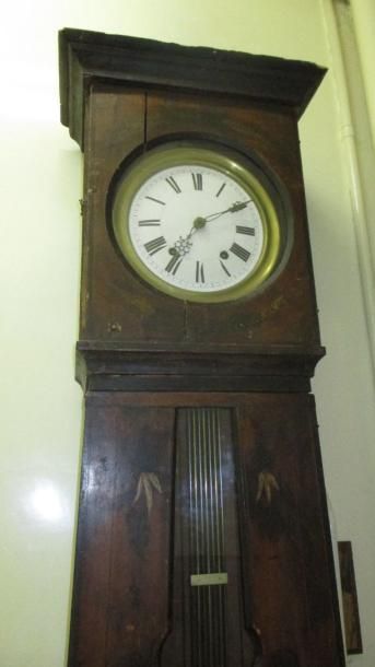 null Horloge de parquet en bois naturel H: 2.42 cm(*)