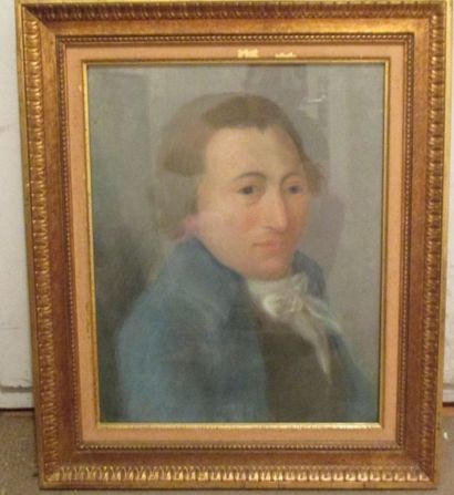 Ecole de la fin du XVIIIème s. Portrait d'homme Pastel 39x30 cm (à vue)