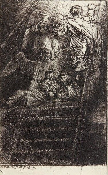 Rembrandt L'Échelle de Jacob, illustration pour Piedra gloriosa de la estatua de...