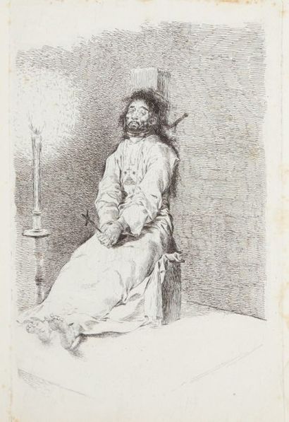 Francisco GOYA L'homme au garrot (El Agarrotado), vers 1778. Eau-forte, 33 x 21 cm,...