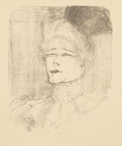 HENRI DE TOULOUSE-LAUTREC Jeanne Granier, 1898. Lithographie, 30 x 24 cm, marges...