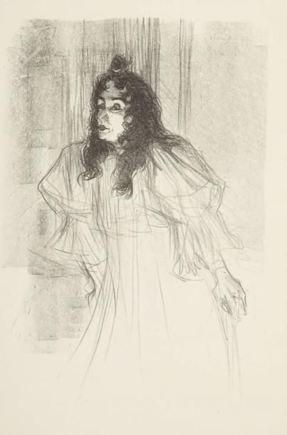HENRI DE TOULOUSE-LAUTREC May Belfort en cheveux, 1895. Lithographie, 32,5 x 22 cm,...