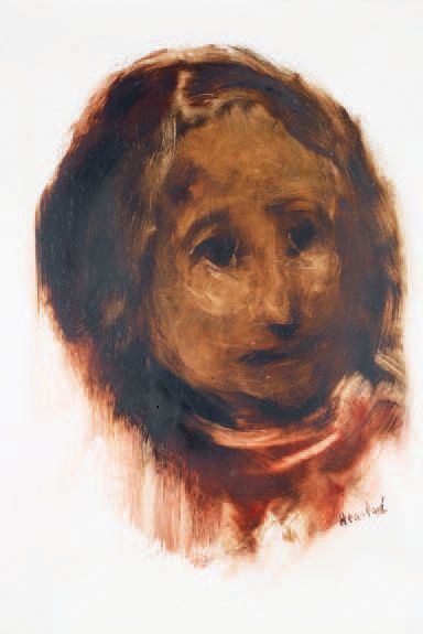 François HEAULMÉ (1927-2005) «Portrait de femme» Lavis, signé en bas à droite. 40...