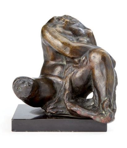 CHARLES MALFRAY (1887-1940) «Nu acéphale assis au drapé» Epreuve en bronze, signée,...