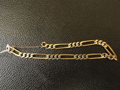 null Bracelet or gris, or jaune guillauché L: 18,5 cm Pds: 14,2 gr.