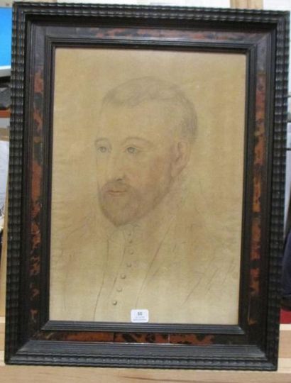François CLOUET (Dans le Goût de) 1485-1545 Portrait d'homme de trois-quart dit Portrait...