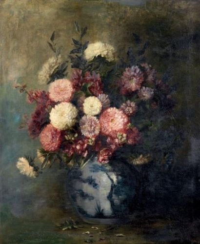 Maria PAYEN (XIXème siècle) 
Bouquet de fleurs
Huile sur toile, signée en bas à droite.
60...