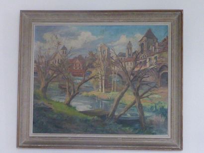 Georges GEO-LACHAUX (1891 - ?) Bord de rivière
Huile sur toile signée en bas à gauche...
