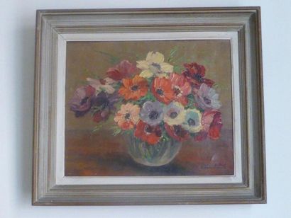 Georges GEO-LACHAUX (1891 - ?) Bouquet de fleurs
Huile sur toile
38 x 46,5