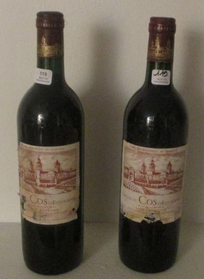 null 2 bouteilles CH. COS-D'ESTOURNEL, 2° cru Saint-Estèphe 1987	 (ea) 

