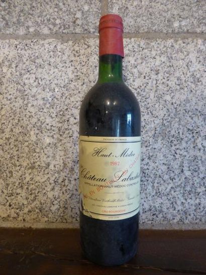 null 6 bouteilles CH. LABASTIDE, 	Haut-Médoc 1987 (eta, LB) 

