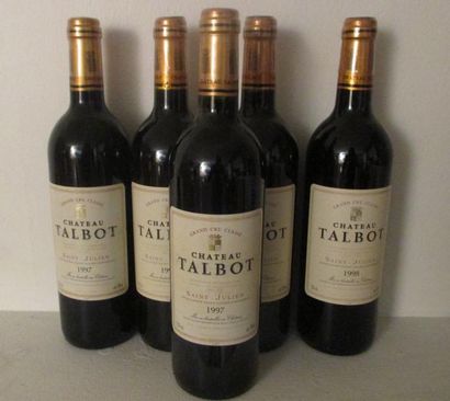 null 5 bouteilles CH. TALBOT, 4° cru Saint-Julien 1997	

