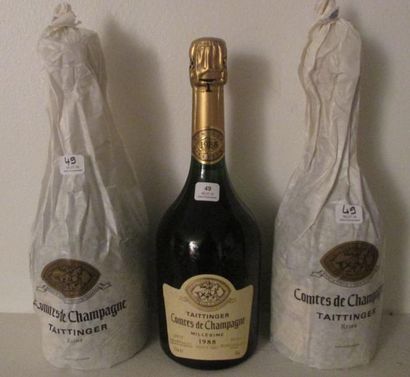 3 bouteilles CHAMPAGNE 	