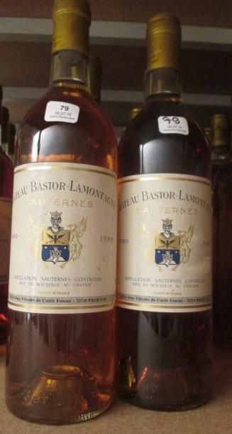 null 12	bouteilles 	CH. 	BASTOR-LAMONTAGNE, 	Sauternes 	1989	 (es) 	

