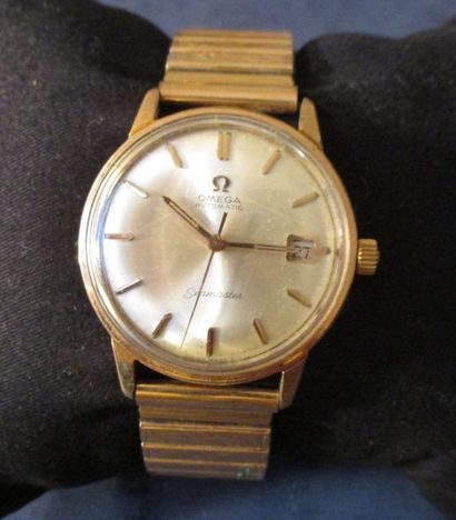 null Bracelet-montre d'homme en métal doré OMEGA Seamaster