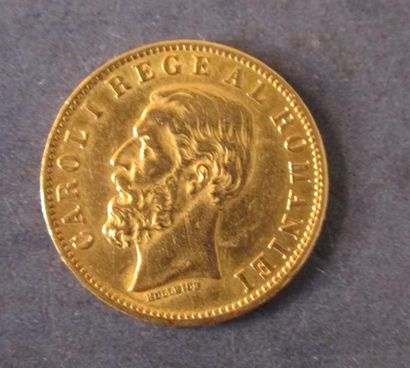 null (*) Une pièce de 20 Lei en or Roumanie 1883