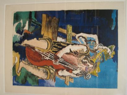ZADKINE Ossip (1890-1967) "Musiciens" Lithographie, signée en bas à droite et justifiée...