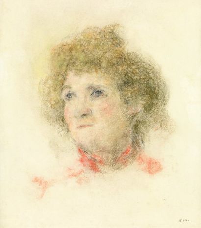 ROUSSEL Ker Xavier (1867-1944) "Portrait de dame" Pastel Cachet de l'atelier en bas...