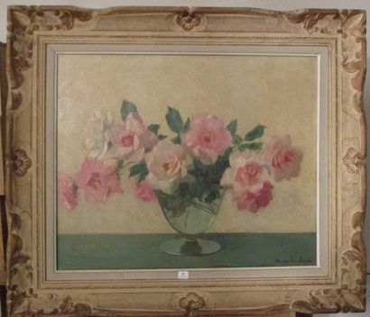 Marie COULON SERRA (1888-?) Bouquet de roses

Huile sur toile, signée en bas à droite.

49...