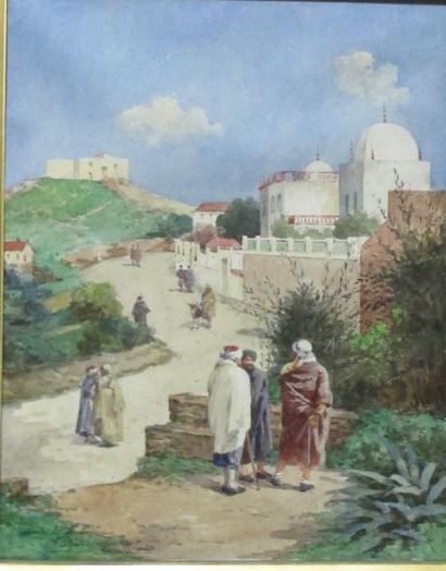 Louis Émile MINET (1850-1920) Route de Saint Eugène, Alger

Aquarelle, signée et...