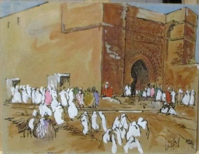 JOUBERT "Scènes animées en Afrique du Nord"

Paire d'aquarelles gouachées signées

25...