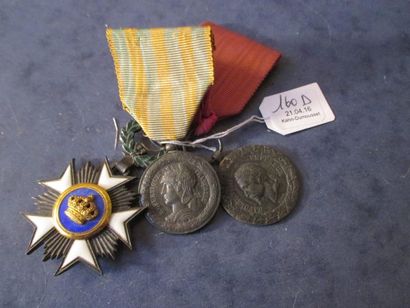 null Couronne de Belgique et deux médailles
1870 ET 1871
 